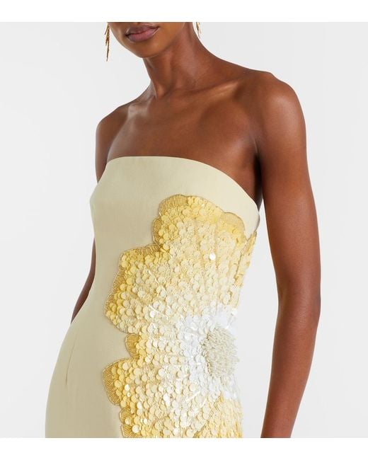 Rebecca Vallance Metallic Sequined Gown