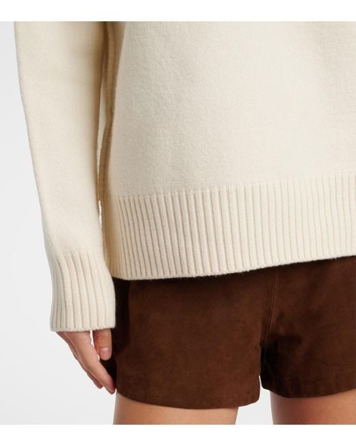 AMI White Ami De Cour Virgin Wool Turtleneck Sweater