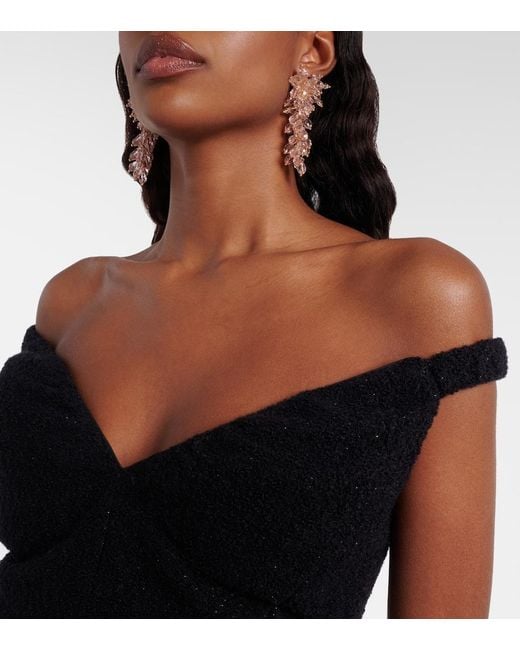 Self-Portrait Black Off-Shoulder Romper