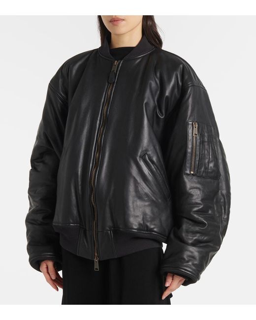 Balenciaga Black Leather Cargo Jacket