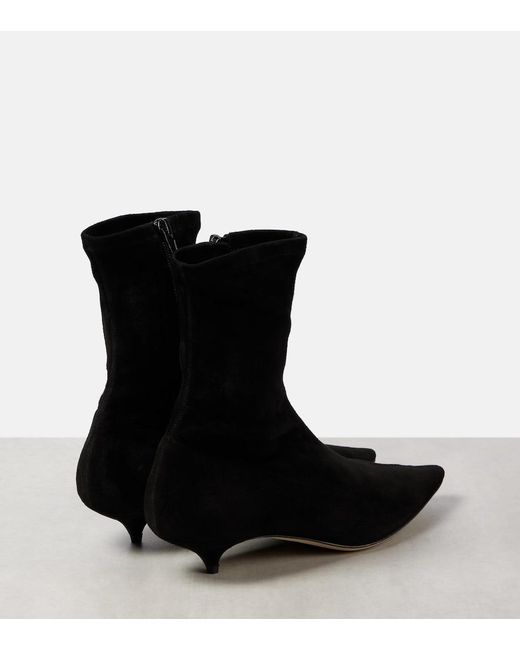 The Row Black Liisa Ankle Boots