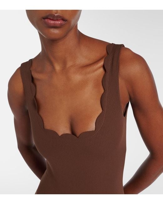 Marysia Swim Brown Palm Springs Scalloped Swimsuit