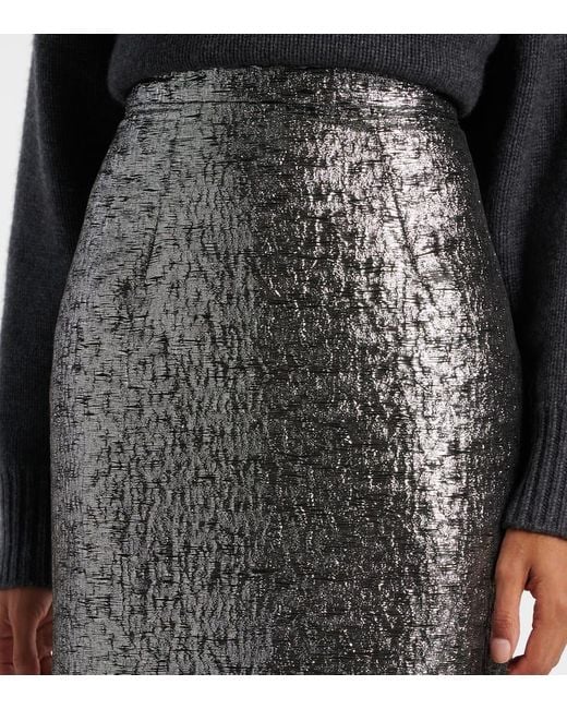Emilia Wickstead Gray Lorelei Pencil Skirt