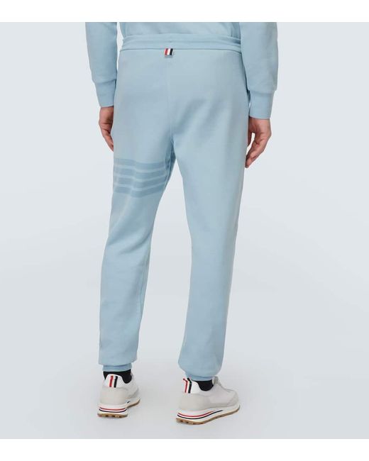 Pantalones deportivos 4-Bar de algodon Thom Browne de hombre de color Blue
