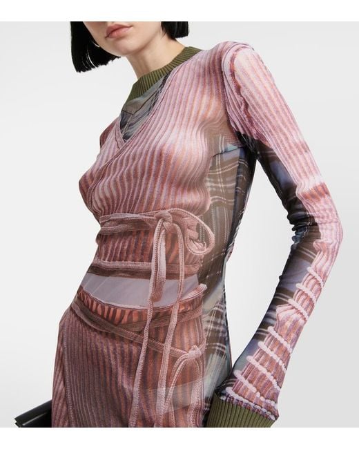 Y. Project Multicolor X Jean Paul Gaultier Trompe L'Oeil Maxi Dress