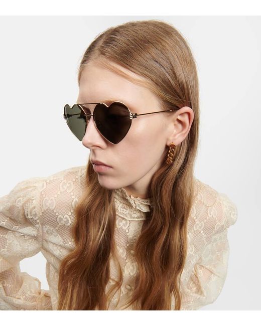 Gucci Gray Heart-shaped Sunglasses
