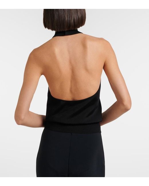 Givenchy Black Embellished Halterneck Top