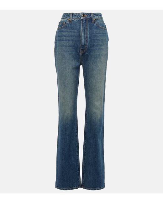 Jeans regular Danielle a vita alta di Khaite in Blue