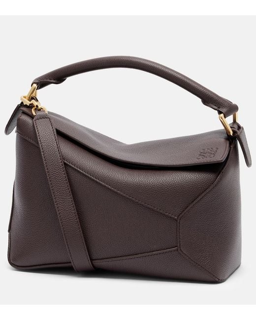 Loewe Black Puzzle Edge Small Leather Top-Handle Bag