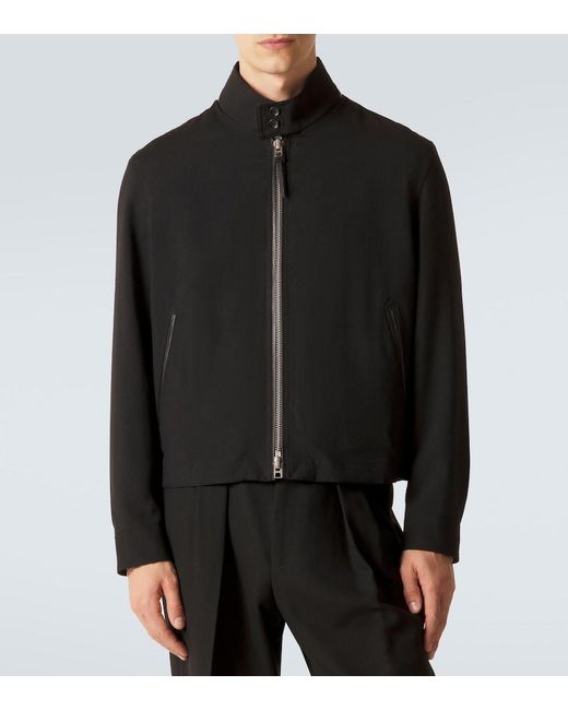 Tom Ford Black Wool, Cashmere, And Silk Jacket for men