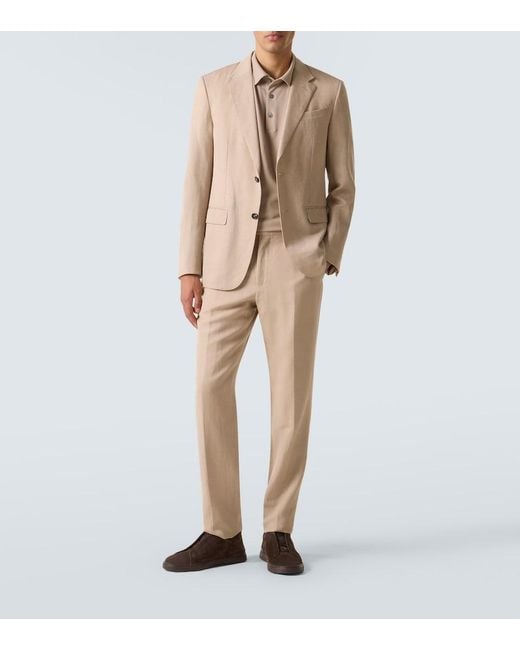 Polo De Algodon Zegna de hombre de color Natural