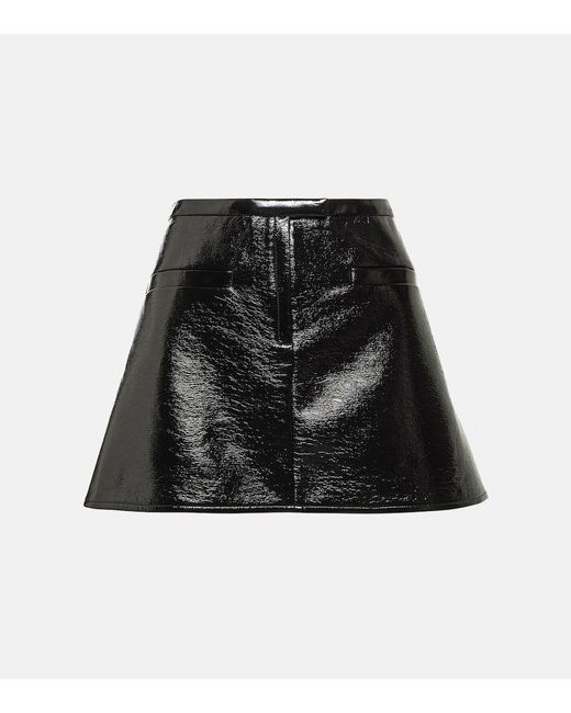 Courreges Black Vinyl Miniskirt