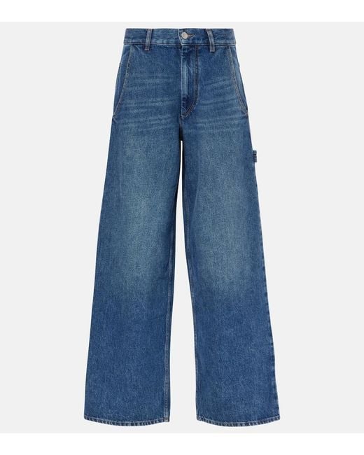 Isabel Marant Blue Solene Cargo Jeans