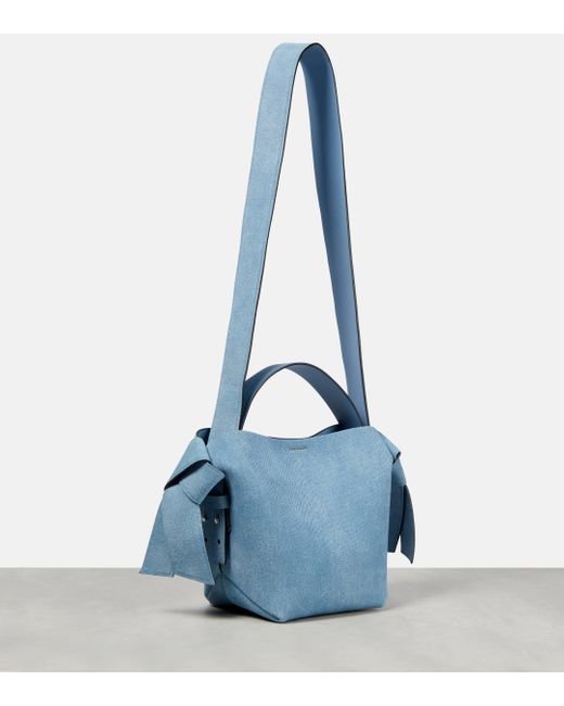 Acne Blue Musubi Mini Denim Shoulder Bag