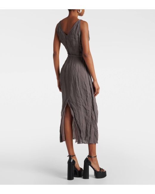 Altuzarra Gray Cheryl Cotton And Silk Midi Dress