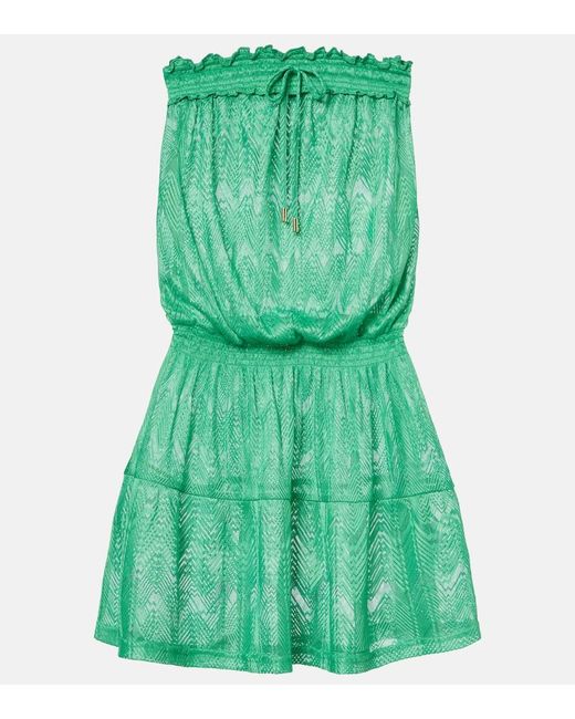 Melissa Odabash Green Isla Strapless Minidress