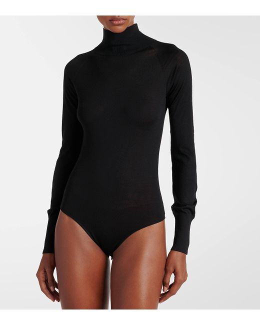 Alaïa Black Sheer Bodysuit