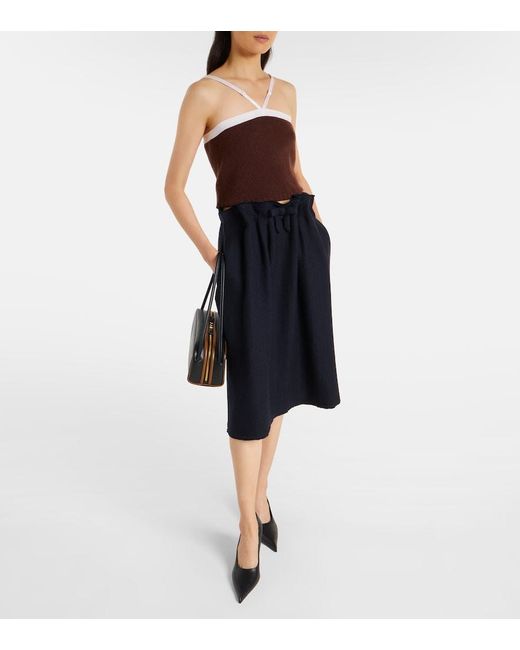 Prada Purple Wool And Cashmere Top
