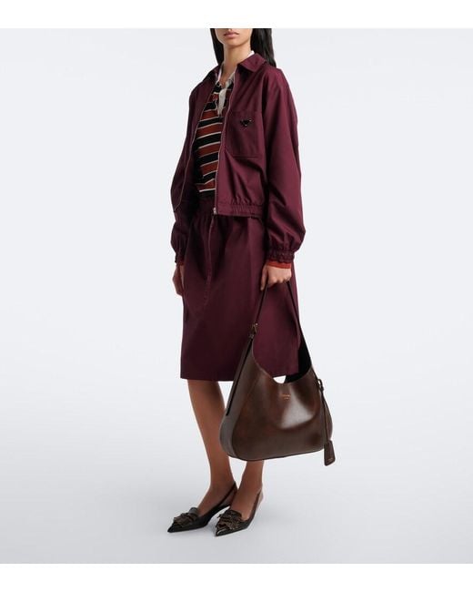 Prada Brown Large Leather Shoulder Bag
