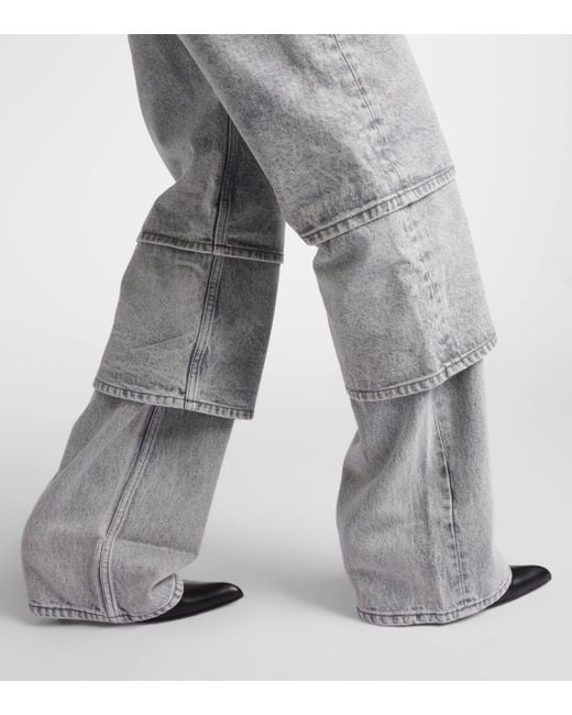 Y. Project Gray Multi Cuff Straight Jeans