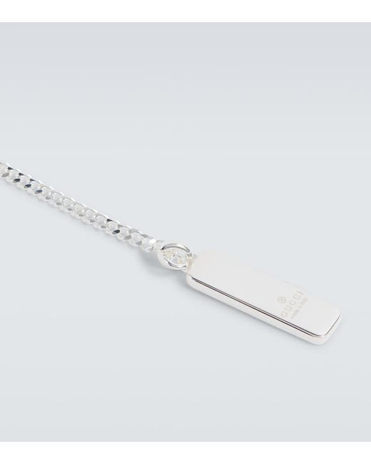 Collana Interlocking G in argento sterling di Gucci in White da Uomo