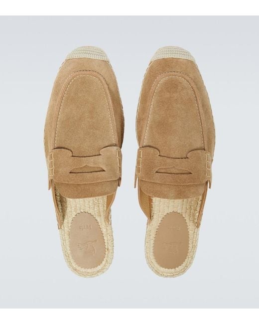 Christian Louboutin White Crosta Suede Espadrilles for men