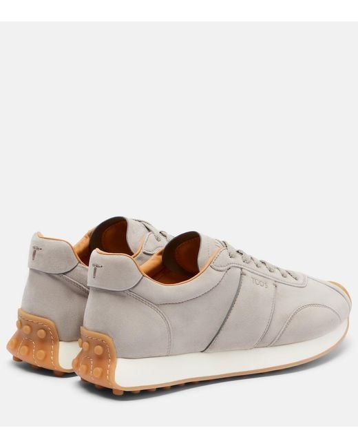 Tod's White Runner Suede Sneakers