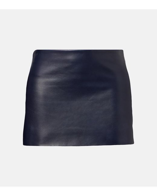 Khaite Blue Minirock Jett Aus Leder