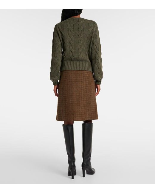 Jersey Trenzado Napier De Cachemir Loro Piana de color Green
