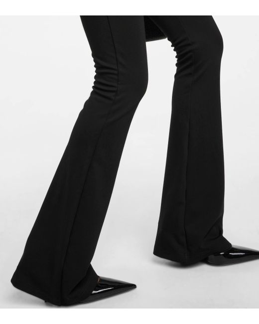 David Koma Black Crystal-embellished Jersey Flared Pants