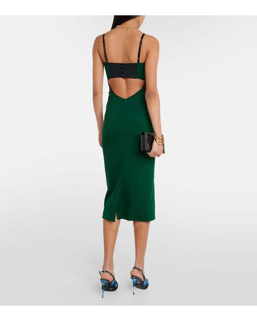 Dolce & Gabbana Green Bustierkleid aus Charmeuse