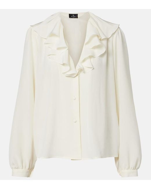 Etro White Silk Shirt