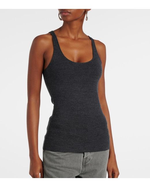 Totême Gray Wool-Blend Tank Top