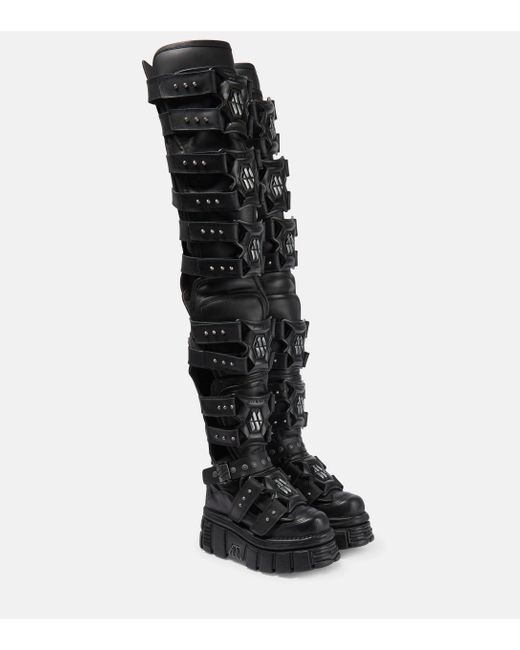 Vetements Black X New Rock Leather Platform Boots
