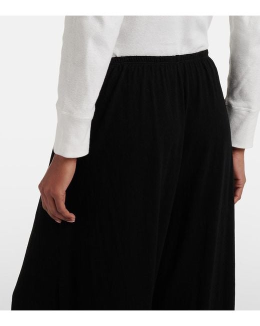The Row Black Fiamma Cotton, Cashmere, And Silk Sweatpants