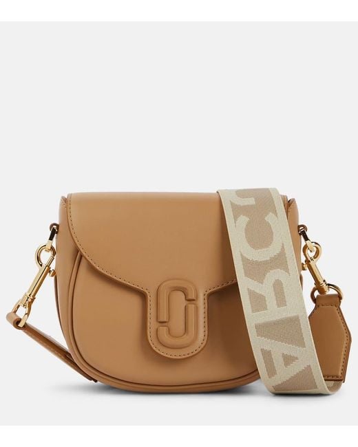 Marc Jacobs Brown Schultertasche The Small Saddle aus Leder
