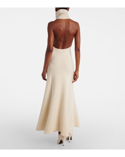 Magda Butrym White Wool, Silk, And Cashmere Maxi Dress