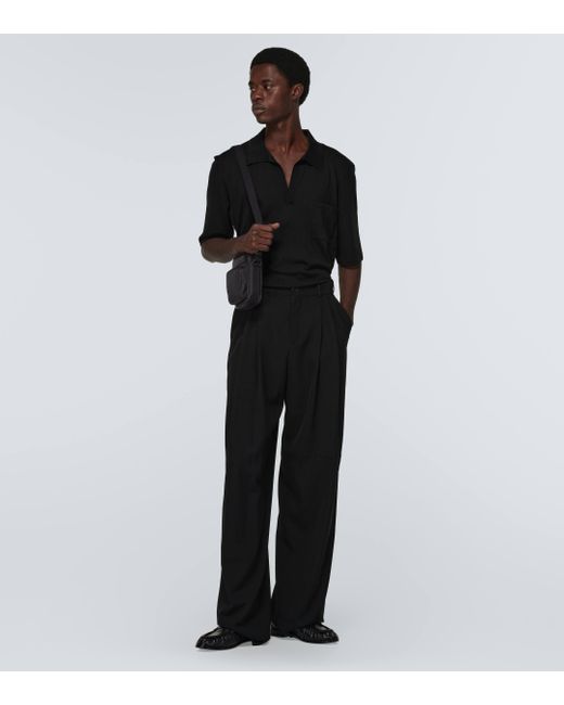 Pochette pour telephone en cuir a logo Saint Laurent pour homme en coloris Black