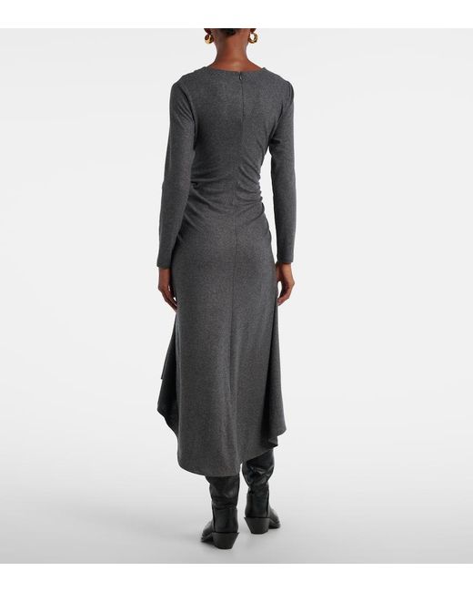 Vestido Midi Theodora En Mezcla De Lana Veronica Beard de color Gray