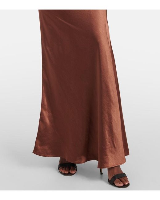 Self-Portrait Red Embellished Satin Gown