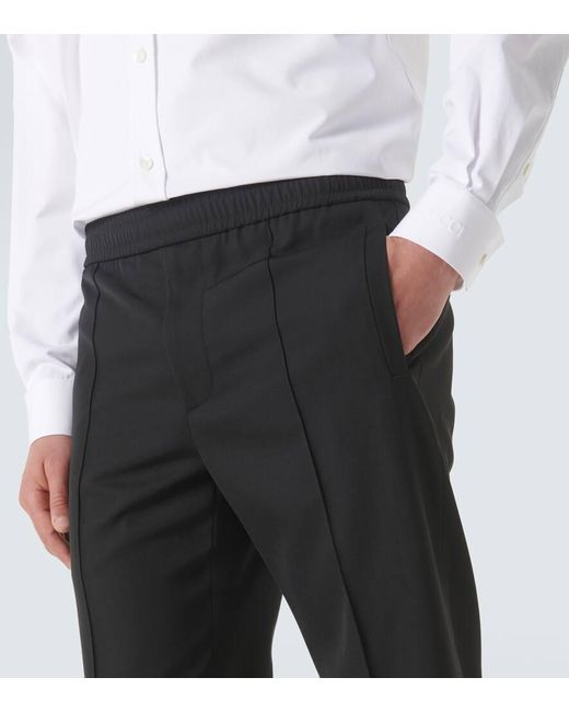 Pantalones rectos cropped Gucci de hombre de color Black