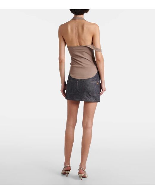 Top Unrobed 90's En Coton Courreges en coloris Brown