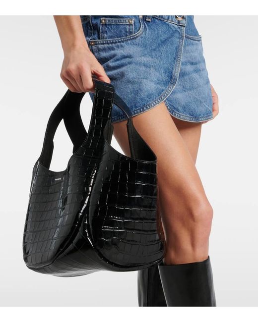 Coperni Black Bucket-Bag aus Leder