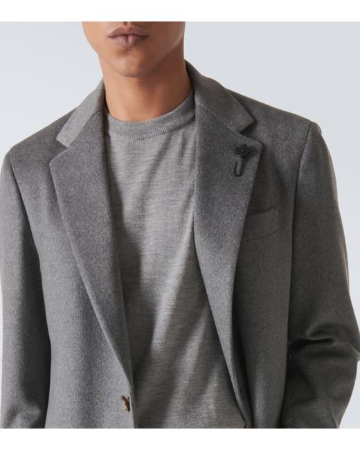 Manteau en cachemire Lardini pour homme en coloris Gray