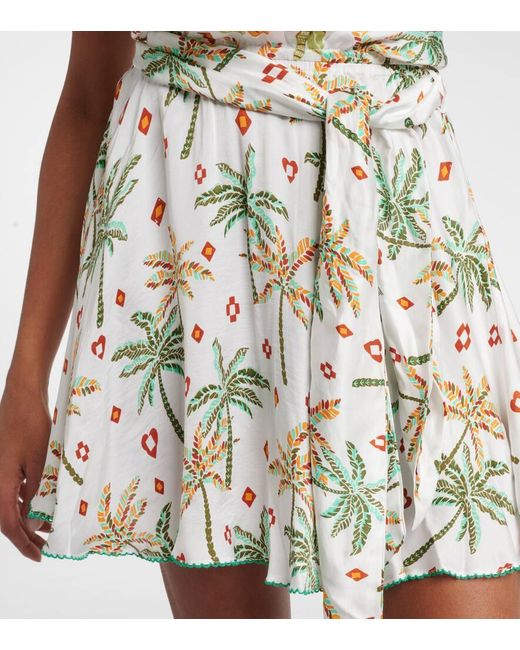 Poupette Metallic Cassandra Floral Minidress