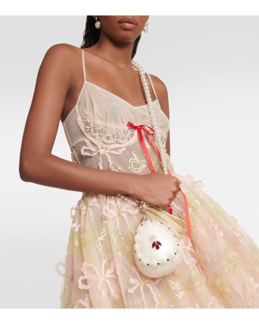 Simone Rocha White Faberge Egg Mini Crossbody Bag