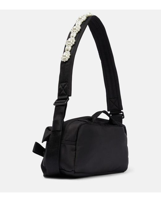 Simone Rocha Black Verzierte Schultertasche Classic Bow