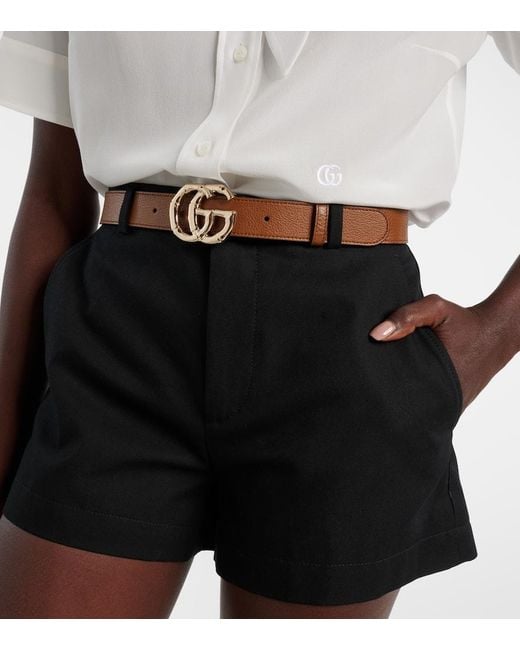 Gucci Brown Gg Leather Belt
