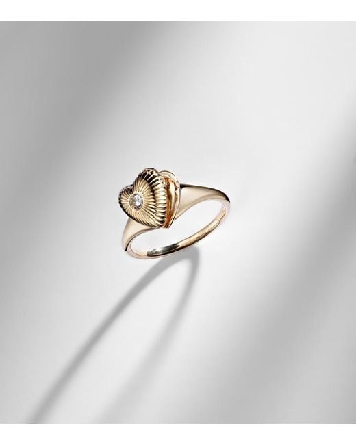 PERSÉE White 9Kt Ring With Diamond