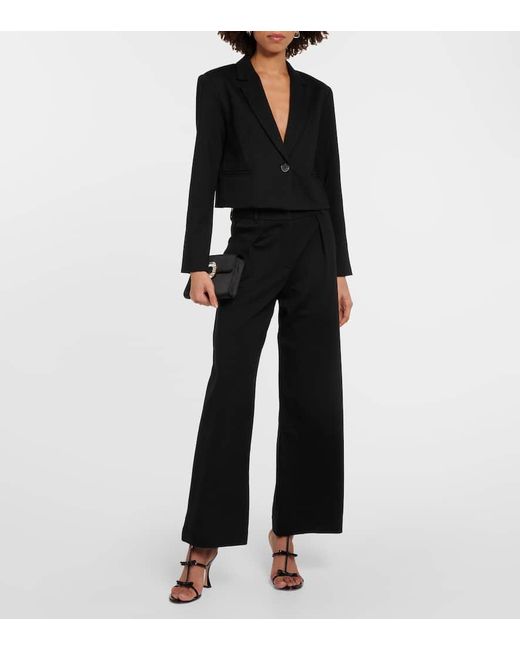 Velvet Black Anya Cropped Blazer